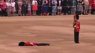 Guardsman collapses at Queens official birthday parade [upl. by Jeanine882]