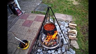 Kesselgulasch 20 Liter  HARZ 2019  Lagerfeuer [upl. by Nyrhtak]