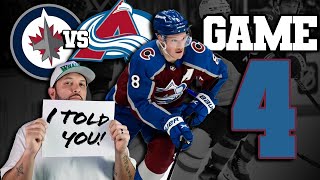 Jets vs Avalanche Game 4  MAKAR IS NOT HUMAN [upl. by Aihsrop405]