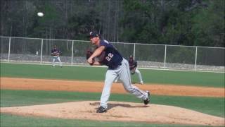 Minnesota Twins prospect LHP Stephen Gonsalves pitching in Spring Training AA game 412017 [upl. by Akemot]