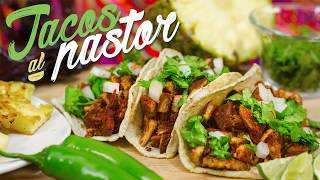 CÓMO HACER TACOS AL PASTOR CARNE ADOBADA ¡CASEROS 🌮🍍  Recién Cocinados [upl. by Leeban]