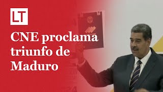 Acto de proclamación a Maduro en el CNE  Elecciones en Venezuela [upl. by Ettolrahc]