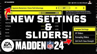 All Of The NEW Settings In Madden 24 [upl. by Cirala]