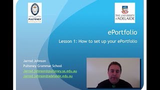 ePortfolio Lesson 1  How to set up your ePortfolio [upl. by Adekan710]