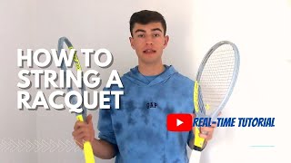 How to String a Tennis Racquet Using a Drop Weight Stringer Gamma X2 [upl. by Colwin]