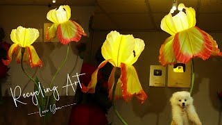 Diy Giant Flower Lamp Night 2023  Diy Giant Iris Flower [upl. by Asirehc748]