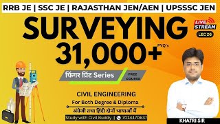 SURVEYING  Lec 26  Fingerprint Series  UPSSSC JE  RSMSSB JEn  RPSC AEn  SSC JE  RRB JE CIVIL [upl. by Ardnuasak]