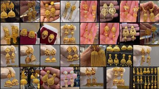 300latest Bridal Gold Earrings designs Most beautiful Gold Earrings designs New Earrings Design [upl. by Leissam]