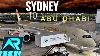 RFS  Real Flight Simulator  Sydney to Abu Dhabi  Full Flight  A350 ​⁠ETIHAD RORTOS [upl. by Henning]