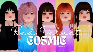 RED VELVET  COSMIC INSPIRED ROBLOX OUTFITS WITH CODES FOR BLOXBURG BERRY AVENUE BROOKHAVEN ETC [upl. by Jennee303]