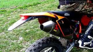 KTM EXC 450 Akrapovic titan withwithout dBKiller HD [upl. by Enyawed158]