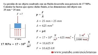 Ejercicios Resueltos Presión Mecanica de Fluidos [upl. by Lehcar697]