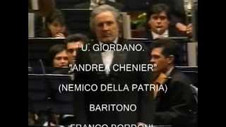 U GIORDANO quotANDREA CHENIERquot NEMICO DELLA PATRIA F BORDONI [upl. by Schnapp]