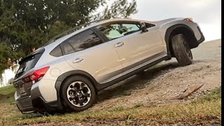 2023 Subaru Crosstrek base trim w20 flat 4 boxer amp wCVT offroadsuspension flex testing [upl. by Glendon]