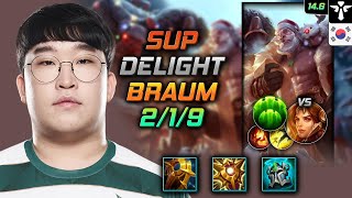 Braum Support Build Delight Celestial Opposition Guardian  LOL KR GrandMaster Patch 146 [upl. by Anivlem]