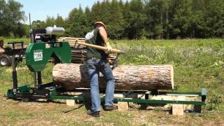 2013 HM126 Woodland Mills Portable Sawmill Promotional Video [upl. by Htesil]