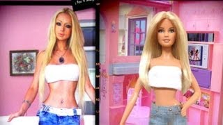 RealLife Barbie Doll Model Valeria Lukyanova Transforms Herself  Good Morning America  ABC News [upl. by Mose]