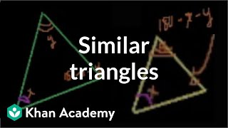 Similar triangles  Similarity  Geometry  Khan Academy [upl. by Inuat]