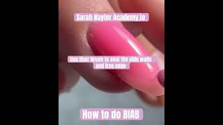 How to do BIAB Nails Beginner Nail Tech Tips Sarah Naylor Academy nailcoursedublin [upl. by Humph]