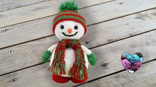 Bonhomme de neige crochet tout mignon pas a pas [upl. by Yahsed39]