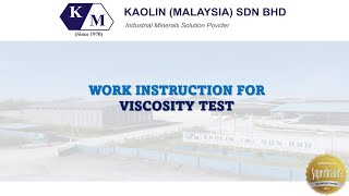 Work Instruction For Viscosity Test [upl. by Slinkman]