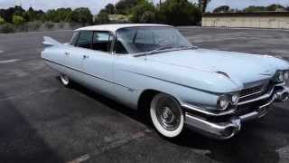 Walk Around amp Start 1959 Cadillac 4 Door Flat Top 2376 [upl. by Einra]