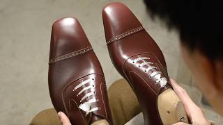 Making HANDMADE Classic Shoes in a Vintage Freudenberg Leather [upl. by Jarrid]