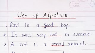 Use of Adjectives [upl. by Ailina268]