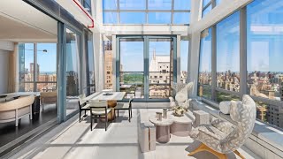 INSIDE a 19000000 BILLIONAIRES Row NYC SKY MANSION  157 W 57th 41D  SERHANT Signature Tour [upl. by Jari]