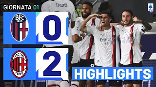 BolognaMilan 02  Pulisic in gol al debutto Gol amp Highlights  Serie A TIM 202324 [upl. by Yesor]