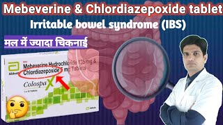 Colospa x 135 mg in hindi  mebeverine hydrochloride amp chloridiapoxide tablets [upl. by Streeto44]