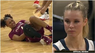 Player KICKED After Trying To TRIP Opponent With Her Legs Then Waves Goodbye To Her After Ejection [upl. by Eisle169]