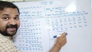 shell sort example step by stepshell sort example in data structure [upl. by Lynsey505]