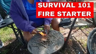 How to use a magnesium Fire Starter for survival  Naked and afraid challenge [upl. by Higgins633]