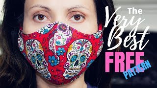 How to Sew the VERY BEST Fitted Fabric Face Mask with Filter Pocket and Nose Support FREE PATTERNS [upl. by Asatan672]