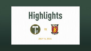 HIGHLIGHTS  Timbers2 vs Real Monarchs  July 14 2024 [upl. by Stoecker]