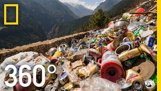 Clearing Everests Trash  360  National Geographic [upl. by Kina]