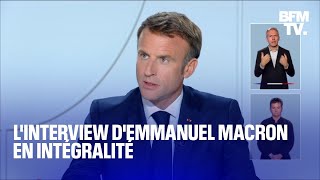 Linterview dEmmanuel Macron en intégralité [upl. by Noryv]