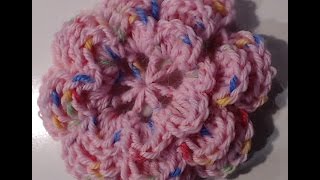 TUTORIAL FIORE A 8 PETALI IN 3D UNCINETTO  CROCHET [upl. by Zolnay750]