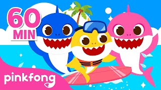 BEST Baby Shark in Summer Time  Baby Shark Compilation  Pinkfong Official [upl. by Cinimmod]