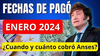 ✅Cuando y cuánto cobró Anses ENERO 2024👉 Jubilados Pensionados AUHPNCSUAF PUAM 📢FECHAS DE PAGO [upl. by Levison575]