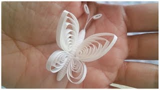 DIY Butterfly Easy Butterfly Simple paper quilling butterfly DIY Quick Crafts [upl. by Recnal910]