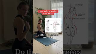 Fix your rounded shoulders🔥 roundedshoulder shouldermobility posturetips [upl. by Anel]