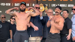 CALEB PLANT amp TREVOR quotMAGAquot MCCUMBY FULL WEIGH IN FINAL WORDS amp FACE OFF [upl. by Alyhs]