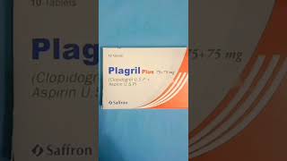 Plagril plus 7575 mg clopidogrel USP aspirin USP saffron product [upl. by Solracnauj961]