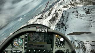 Gliding video  Duo Discus glider cockpit flight at Samedan  Alps Soaring [upl. by Diella]