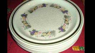 Royal Doulton Lambethware Harvest Garland Pattern Part Dinner Set  British Porcelain [upl. by Gawain]