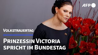 Kronprinzessin Victoria quotFrieden ist ein zerbrechliches Gutquot  AFP [upl. by Fachanan950]