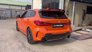 BMW F40 M135I MIDDLE PIPE TUNING 커스텀 중통작업으로 배기음을 25증가 [upl. by Sethrida]