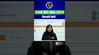 CSIR NET JUNE 2024 RESULT DECLARED   CSIR NET CutOff Released  CSIR NET Score Card  PW [upl. by Mendelsohn]